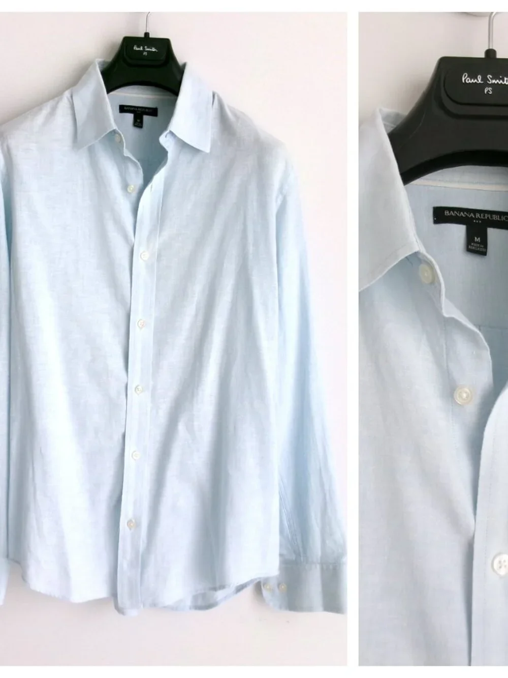 BANANA REPUBLIC MEN'S LINEN SHIRT Sz-M - Picture 2 of 7